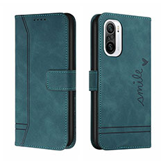 Custodia Portafoglio In Pelle Cover con Supporto H01X per Xiaomi Redmi K40 Pro+ Plus 5G Verde