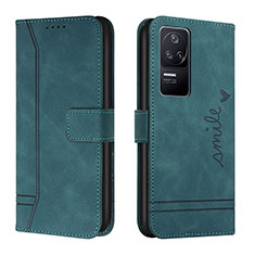 Custodia Portafoglio In Pelle Cover con Supporto H01X per Xiaomi Redmi K40S 5G Verde