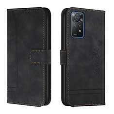 Custodia Portafoglio In Pelle Cover con Supporto H01X per Xiaomi Redmi Note 11 Pro 5G Nero