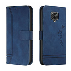 Custodia Portafoglio In Pelle Cover con Supporto H01X per Xiaomi Redmi Note 9 Pro Blu