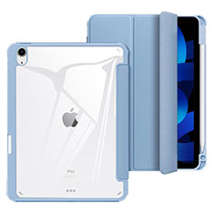 Custodia Portafoglio In Pelle Cover con Supporto H02 per Apple iPad Air 5 10.9 (2022) Blu