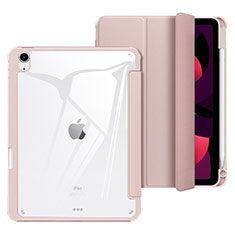 Custodia Portafoglio In Pelle Cover con Supporto H02 per Apple iPad Air 5 10.9 (2022) Oro Rosa