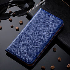 Custodia Portafoglio In Pelle Cover con Supporto H02P per Apple iPhone Xs Blu