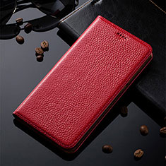 Custodia Portafoglio In Pelle Cover con Supporto H02P per Huawei Honor 80 Pro Flat 5G Rosso