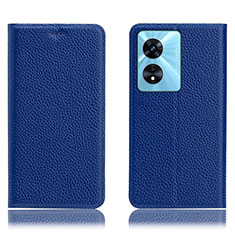 Custodia Portafoglio In Pelle Cover con Supporto H02P per Oppo A1 Pro 5G Blu