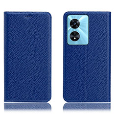 Custodia Portafoglio In Pelle Cover con Supporto H02P per Oppo A1x 5G Blu