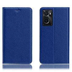 Custodia Portafoglio In Pelle Cover con Supporto H02P per Oppo A36 Blu