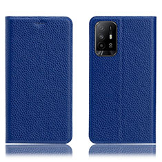 Custodia Portafoglio In Pelle Cover con Supporto H02P per Oppo A94 5G Blu