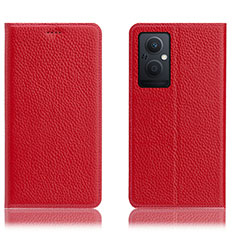 Custodia Portafoglio In Pelle Cover con Supporto H02P per Oppo F21s Pro 5G Rosso