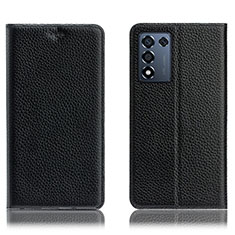 Custodia Portafoglio In Pelle Cover con Supporto H02P per Oppo K9S 5G Nero