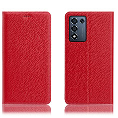 Custodia Portafoglio In Pelle Cover con Supporto H02P per Realme Q3s 5G Rosso