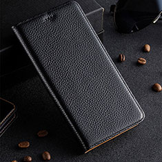 Custodia Portafoglio In Pelle Cover con Supporto H02P per Sony Xperia 1 V Nero