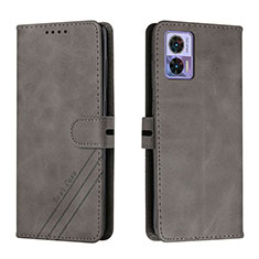 Custodia Portafoglio In Pelle Cover con Supporto H02X per Motorola Moto Edge 30 Lite 5G Grigio