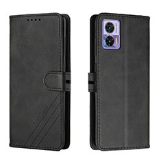 Custodia Portafoglio In Pelle Cover con Supporto H02X per Motorola Moto Edge 30 Lite 5G Nero