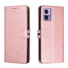 Custodia Portafoglio In Pelle Cover con Supporto H02X per Motorola Moto Edge 30 Lite 5G Oro Rosa