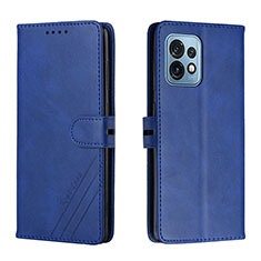 Custodia Portafoglio In Pelle Cover con Supporto H02X per Motorola Moto Edge 40 Pro 5G Blu