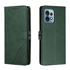 Custodia Portafoglio In Pelle Cover con Supporto H02X per Motorola Moto Edge 40 Pro 5G Verde