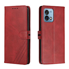 Custodia Portafoglio In Pelle Cover con Supporto H02X per Motorola Moto G Stylus (2023) 5G Rosso