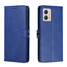 Custodia Portafoglio In Pelle Cover con Supporto H02X per Motorola Moto G53 5G Blu