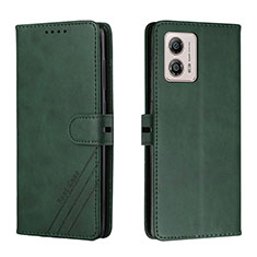 Custodia Portafoglio In Pelle Cover con Supporto H02X per Motorola Moto G53 5G Verde