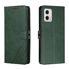 Custodia Portafoglio In Pelle Cover con Supporto H02X per Motorola Moto G73 5G Verde