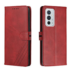 Custodia Portafoglio In Pelle Cover con Supporto H02X per OnePlus 9RT 5G Rosso