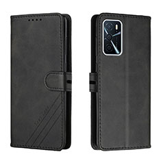 Custodia Portafoglio In Pelle Cover con Supporto H02X per Oppo A53s 5G Nero