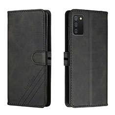 Custodia Portafoglio In Pelle Cover con Supporto H02X per Samsung Galaxy A02s Nero