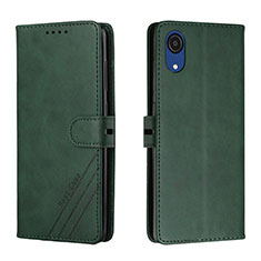 Custodia Portafoglio In Pelle Cover con Supporto H02X per Samsung Galaxy A03 Core Verde