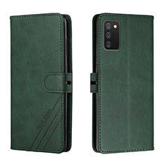 Custodia Portafoglio In Pelle Cover con Supporto H02X per Samsung Galaxy A03s Verde