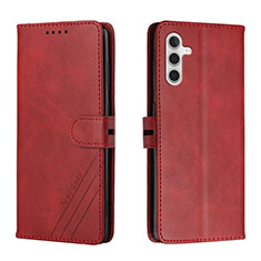 Custodia Portafoglio In Pelle Cover con Supporto H02X per Samsung Galaxy A04s Rosso