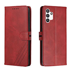 Custodia Portafoglio In Pelle Cover con Supporto H02X per Samsung Galaxy A13 4G Rosso