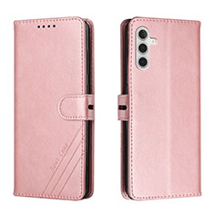 Custodia Portafoglio In Pelle Cover con Supporto H02X per Samsung Galaxy A13 5G Oro Rosa