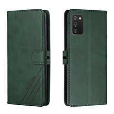 Custodia Portafoglio In Pelle Cover con Supporto H02X per Samsung Galaxy F02S SM-E025F Verde