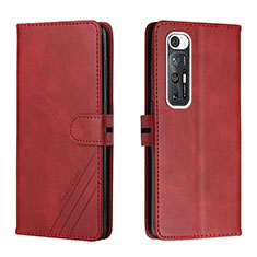 Custodia Portafoglio In Pelle Cover con Supporto H02X per Xiaomi Mi 10S 5G Rosso