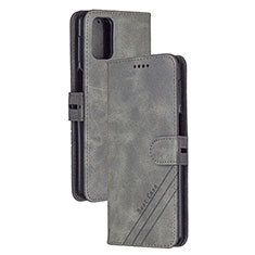 Custodia Portafoglio In Pelle Cover con Supporto H02X per Xiaomi Mi 10T 5G Grigio