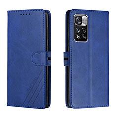 Custodia Portafoglio In Pelle Cover con Supporto H02X per Xiaomi Mi 11i 5G (2022) Blu