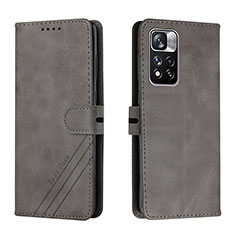 Custodia Portafoglio In Pelle Cover con Supporto H02X per Xiaomi Mi 11i 5G (2022) Grigio