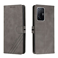 Custodia Portafoglio In Pelle Cover con Supporto H02X per Xiaomi Mi 11T 5G Grigio