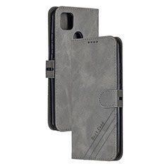 Custodia Portafoglio In Pelle Cover con Supporto H02X per Xiaomi POCO C3 Grigio