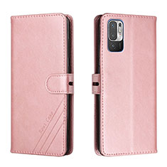 Custodia Portafoglio In Pelle Cover con Supporto H02X per Xiaomi POCO M3 Pro 5G Oro Rosa