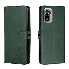 Custodia Portafoglio In Pelle Cover con Supporto H02X per Xiaomi Poco M5S Verde