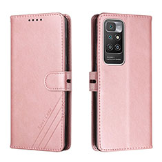 Custodia Portafoglio In Pelle Cover con Supporto H02X per Xiaomi Redmi 10 4G Oro Rosa