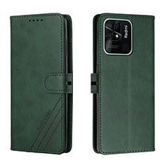 Custodia Portafoglio In Pelle Cover con Supporto H02X per Xiaomi Redmi 10C 4G Verde