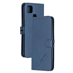 Custodia Portafoglio In Pelle Cover con Supporto H02X per Xiaomi Redmi 9 Activ Blu