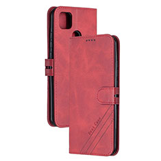 Custodia Portafoglio In Pelle Cover con Supporto H02X per Xiaomi Redmi 9 Activ Rosso