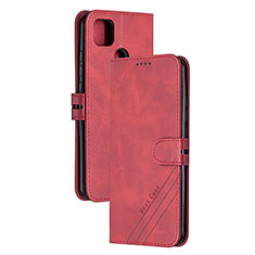 Custodia Portafoglio In Pelle Cover con Supporto H02X per Xiaomi Redmi 9C Rosso