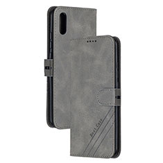 Custodia Portafoglio In Pelle Cover con Supporto H02X per Xiaomi Redmi 9i Grigio