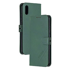 Custodia Portafoglio In Pelle Cover con Supporto H02X per Xiaomi Redmi 9i Verde