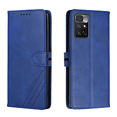 Custodia Portafoglio In Pelle Cover con Supporto H02X per Xiaomi Redmi Note 11 4G (2022) Blu